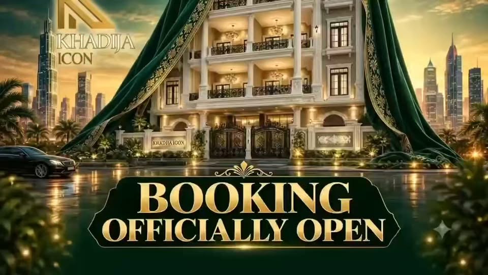 * KHADIJA ICON – BOOKING OFFICIALLY OPEN! *
> * Cosmopolitan Society – Prime Location*
>
> *A. Rakha Builders & Developers ka Shahkar!*
>
> Jahan Luxury, Sukoon aur Tahaffuz Ek Sath!
>
> * 3 BED D/D CORNER – 1349 Sqft (Net Front)*
> * 2 BED D/D CORNER – 939 Sqft (Net Back)*
>
> *PREMIUM FACILITIES:*
> Lift | Car Parking | Generator | Beautiful Lobby | 24/7 CCTV | Kids Play Area | Gym | EV Charging
>
> *Apne Khwabon Ka Ghar Ab Haqeeqat Banayen!*
> *BOOK NOW – Limited Units!*
>
> * MEMON ESTATE*
> *KHIZER MEMON: 0331-2366350*
> *FAZAL YOUSUF: 0322-2323525*
*TASADDUQ DHAMIA*
*03243252967* * KHADIJA ICON – BOOKING OFFICIALLY OPEN! *
> * Cosmopolitan Society – Prime Location*
>
> *A. Rakha Builders & Developers ka Shahkar!*
>
> Jahan Luxury, Sukoon aur Tahaffuz Ek Sath!
>
> * 3 BED D/D CORNER – 1349 Sqft (Net Front)*
> * 2 BED D/D CORNER – 939 Sqft (Net Back)*
>
> *PREMIUM FACILITIES:*
> Lift | Car Parking | Generator | Beautiful Lobby | 24/7 CCTV | Kids Play Area | Gym | EV Charging
>
> *Apne Khwabon Ka Ghar Ab Haqeeqat Banayen!*
> *BOOK NOW – Limited Units!*
>
> * MEMON ESTATE*
> *KHIZER MEMON: 0331-2366350*
> *FAZAL YOUSUF: 0322-2323525*
*TASADDUQ DHAMIA*
*03243252967*
